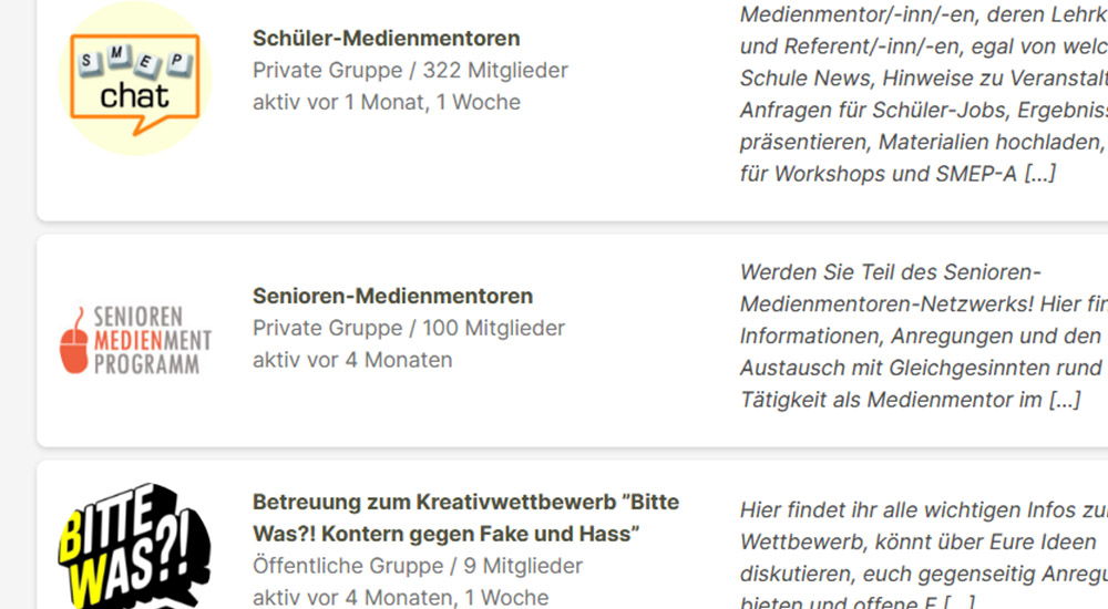 Mentoren-net Screenshot